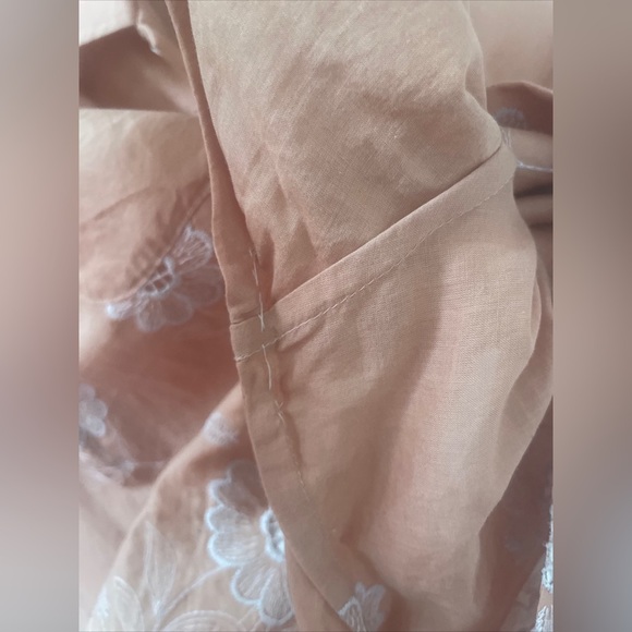 Needles Vintage Japanese Archive Peach Floral Lace Eyelet Button Down Shirt Sz S - Picture 8 of 10